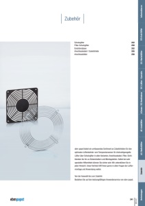 ebmpapst: Kompaktlüfter Zubehür