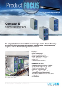 LÜTZE: Product FOCUS - Compact E
