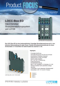 LÜTZE: Product FOCUS - LOCC-Box-ED
